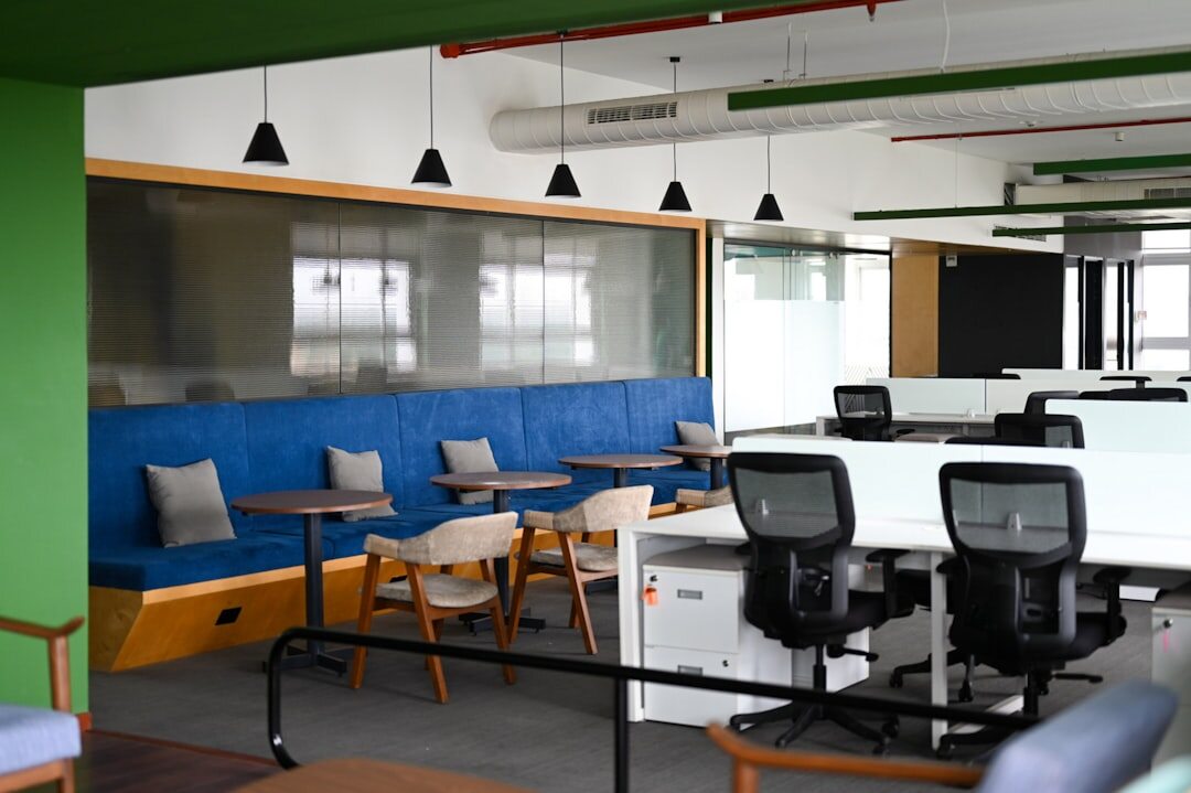 Modern startup office with open workspace and collaborative environment